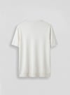 Oversize Triko Bisiklet Yaka Basic T-Shirt Ekru