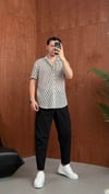 Regular Fit Jakarlı Gömlek Gri