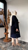 Bambu Kumaş Fermuar Detaylı Tunik -Lacivert