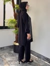 Bambu Kumaş İri Taş İşlemeli Takım -Siyah