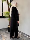 Bambu Kumaş Taş İşlemeli Takım -Siyah