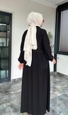 Dantel Kumaş ve Bambu Kumaş Kombinli Ferace 