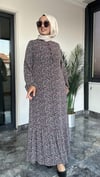 Desenli Şifon Kumaş Elbise