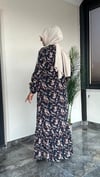 Desenli Şifon Kumaş Elbise