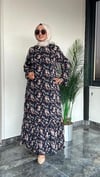 Desenli Şifon Kumaş Elbise