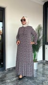 Desenli Şifon Kumaş Elbise