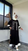 File Kumaş İkili Elbise -Beyaz