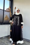 File Kumaş İkili Elbise -Beyaz