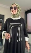 File Kumaş İkili Elbise -Beyaz