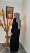 File Kumaş Jileli Elbise -Siyah 