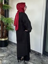 File Kumaş Pamuklu Kumaş Kombinli GiyÇık -Siyah