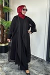 File Kumaş Pamuklu Kumaş Kombinli GiyÇık -Siyah