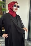File Kumaş Pamuklu Kumaş Kombinli GiyÇık -Siyah