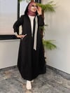 İki İplik Kumaş Adds Kombinli Kap -Siyah