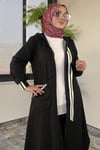 İki İplik Kumaş Adds Kombinli Kap -Siyah