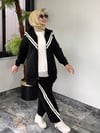 İki İplik Kumaş Adds Kombinli Takım -Siyah