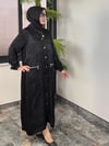 Jakar İpek Saten Kumaş Çıtçıtlı Kap -Siyah