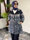 Kanvas Kumaş Parlak Kumaş Kombinli Ceket Pantolon Takım -Lacivert