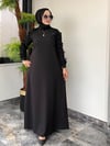 Krep Kumaş Şık Elbise -Siyah