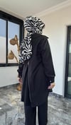 Pamuklu Kumaş Fermuar Detaylı İkili Takım -Siyah