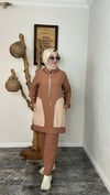 Pamuklu Kumaş Spor İkili Takım -Vizon