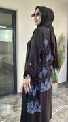 Pamuklu Kumaş Ve Dantel Kumaş Kombinli GiyÇık -Mavi