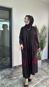 Pamuklu Kumaş Ve Dantel Kumaş Kombinli GiyÇık -Bordo
