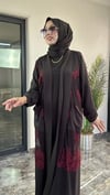 Pamuklu Kumaş Ve Dantel Kumaş Kombinli GiyÇık -Bordo