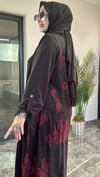 Pamuklu Kumaş Ve Dantel Kumaş Kombinli GiyÇık -Bordo