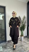 Pamuklu Kumaş Ve Dantel Kumaş Kombinli Ceket -Yeşil