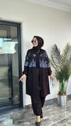 Pamuklu Kumaş Ve Dantel Kumaş Kombinli Ceket -Mavi