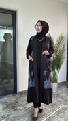 Pamuklu Kumaş Ve Dantel Kumaş Kombinli GiyÇık -Mavi