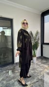 Pamuklu Kumaş Ve Dantel Kumaş Kombinli Ceket -Yeşil