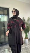 Pamuklu Kumaş Ve Dantel Kumaş Kombinli Ceket -Mürdüm