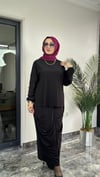 Sandy Kumaş Etekli Takım -Sİyah