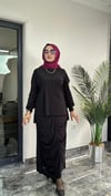 Sandy Kumaş Etekli Takım -Sİyah