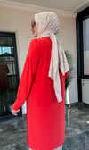 Sandy Kumaş Önü Şifon Kaplama Tunik Ve Sandy Kumaş Pantolon İkili Takım 