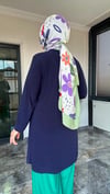 Sandy Kumaş Önü Şifon Kaplama Tunik Ve Sandy Kumaş Pantolon İkili Takım 