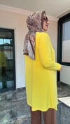 Sandy Kumaş Önü Şifon Kaplama Tunik Ve Sandy Kumaş Pantolon İkili Takım 