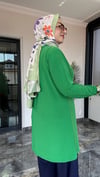 Sandy Kumaş Önü Şifon Kaplama Tunik Ve Sandy Kumaş Pantolon İkili Takım 