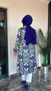 Saten Kumaş Desenli Tunik 