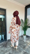 Saten Kumaş Desenli Tunik 