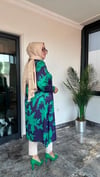 Saten Kumaş Desenli Tunik 