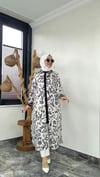 Saten Kumaş Desenli Ve Taş Çakma Detaylı Tunik 
