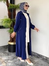 Turkuaz Kumaş Altı Büzgülü Kap -Mavi