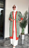 Zara Krep Kumaş Desenli Kimono Ceket Ve İçlik İkili Takım