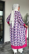 Zara Krep Kumaş Desenli Kimono Ceket Ve İçlik İkili Takım