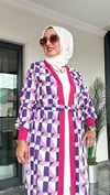 Zara Krep Kumaş Desenli Kimono Ceket Ve İçlik İkili Takım