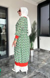 Zara Krep Kumaş Desenli Kimono Ceket Ve İçlik İkili Takım