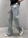 Baggy Paça Detay Yeşil Tint